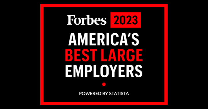 Forbes 2023 America's Best Large Employers logo