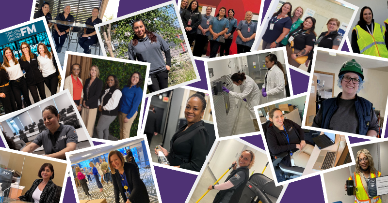 A collage of photos of women across ESFM's organization.