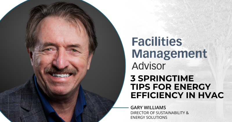 Gary Williams' headshot and the Facilities Management Advisor logo on a graphic for the article.