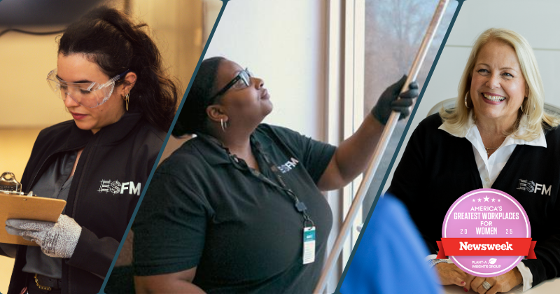 A collage of ESFM female employees engaged in their work.