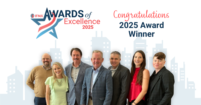 ESFM Team Members pose after receiving 2025 IFMA Innovation Award